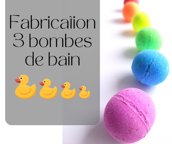 Workshop to make 3 medium-sized bath bombs with the designer | April 6, 2024 2:00 pm
