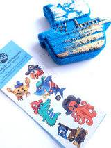 Effervescent bath bomb Pirate ship + temporary tattoos │Efferv'essence