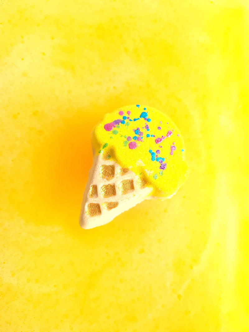 Effervescent Bath Bomb Glazed Cornet Yellow │Efferv'essence