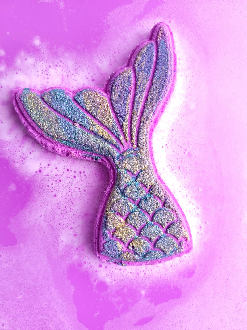 Sirène Céleste effervescent bath bomb + temporary tattoos │Efferv'essence