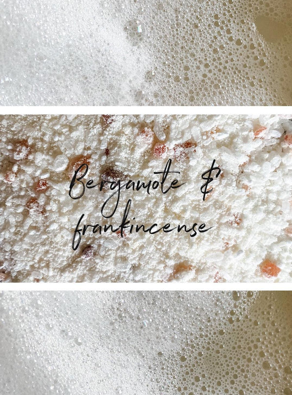 Foaming bath salts- Bergamot & frankincense - Efferv'essence