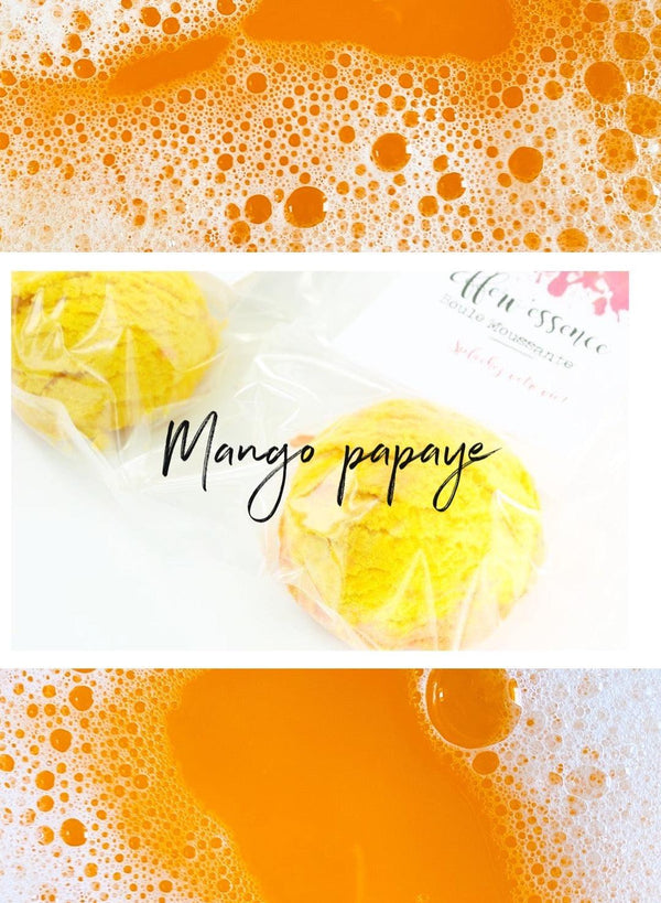 Crème Glacée - Bain Moussant Solide - Mango & Papaya - Efferv'essence