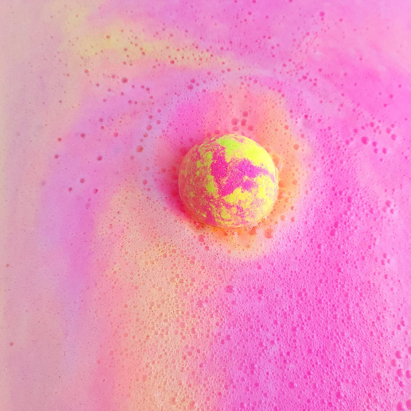 Bombe de bain effervescente Limonade Framboise │Efferv'essence - Efferv'essence