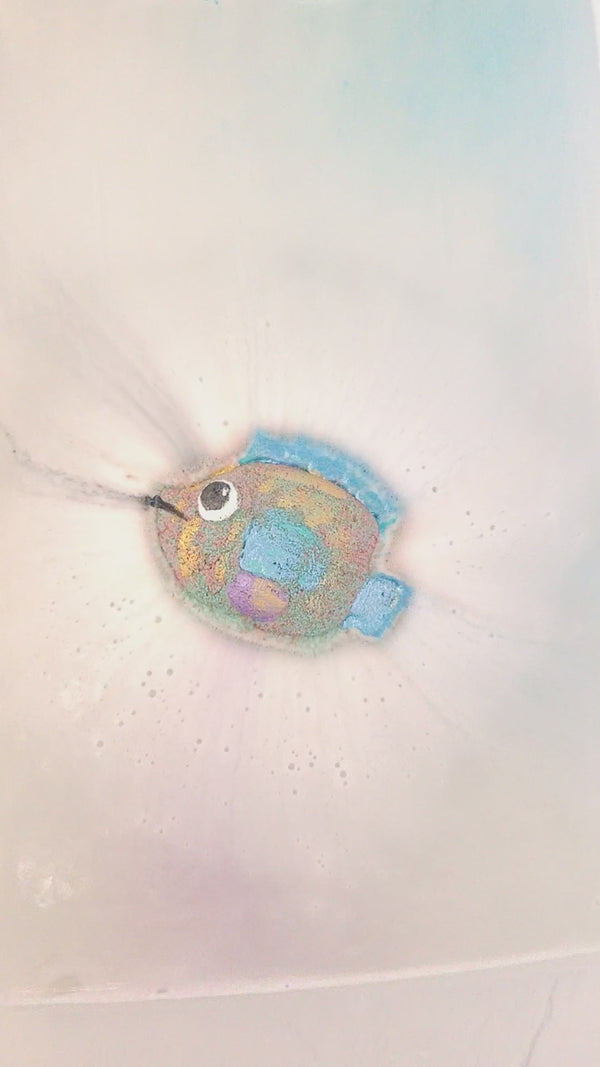 Bombe de bain effervescente - Poisson Exotique 3D│Efferv'essence